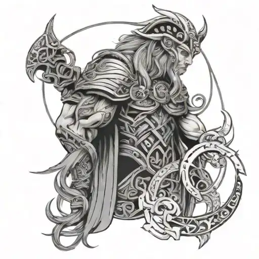 Norse Mythology Inspired Tattoo Featuring
