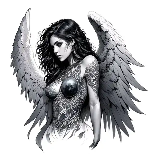 A Dark Angel Space Space Tittouage