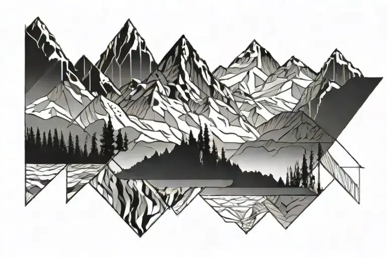 Mountain Range Geometric Minimalist