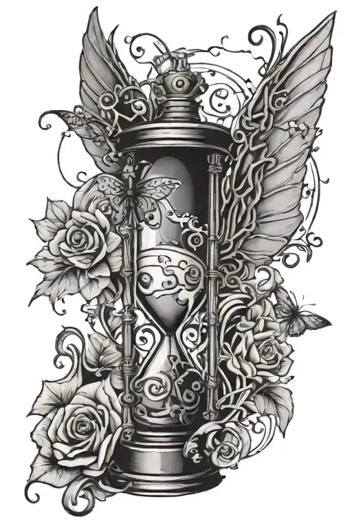 Broken Hourglass Burnt Fairy Wings