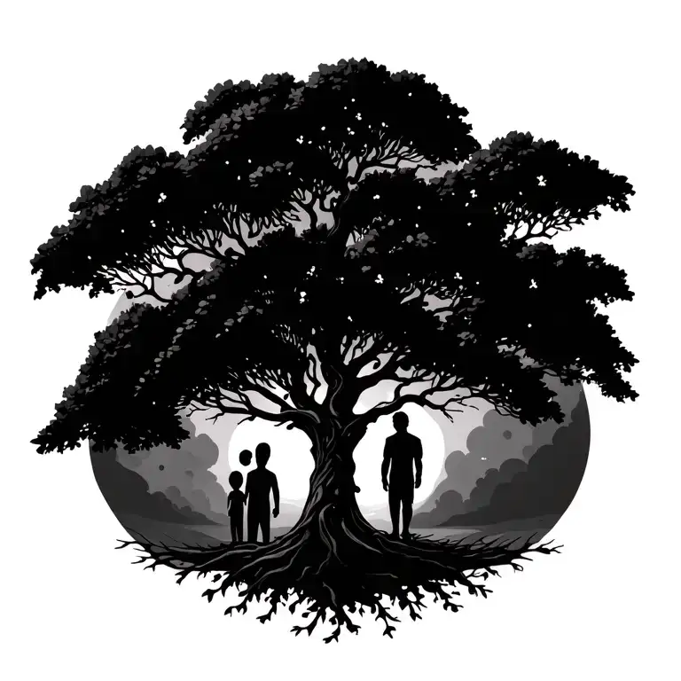 Small Family Tree With 3 Nams