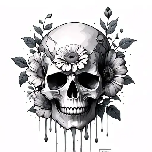 Melted Skull Plus Flowera