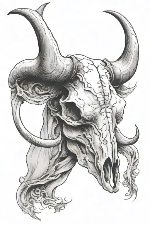 Bull Skull Soft Shading