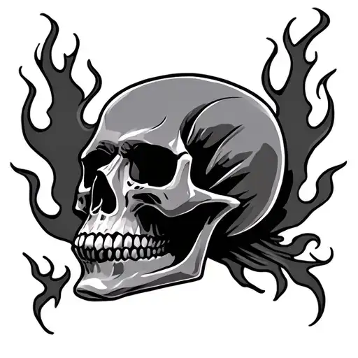 Skull & Flames