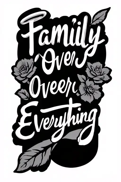 Family Over Everything Words