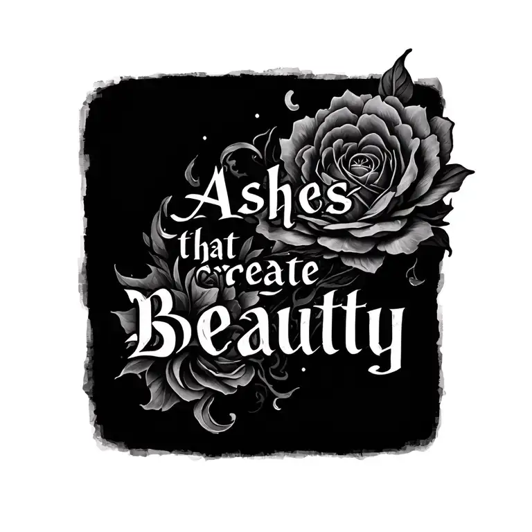 Ashes That Create The Word Beauty Surrounded