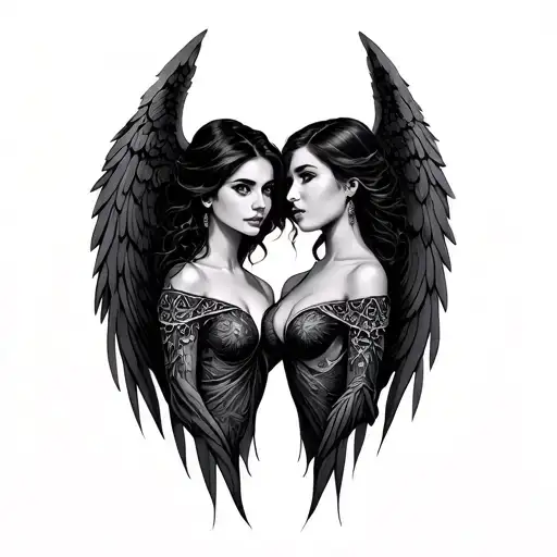 Gemini Evil And Angel Women Twins