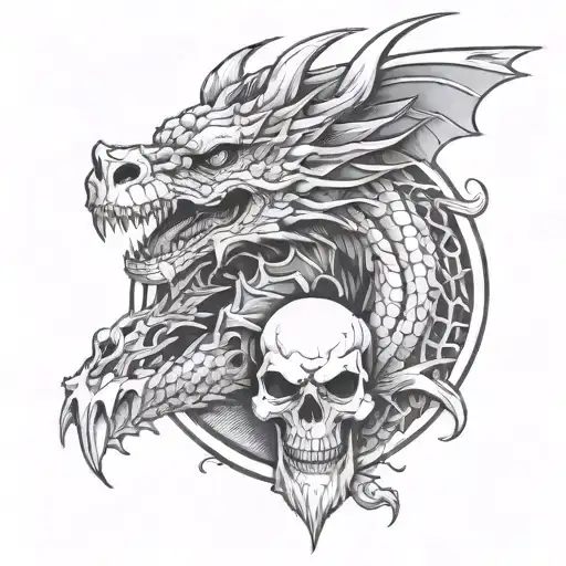 Dragon Skull Surrounded