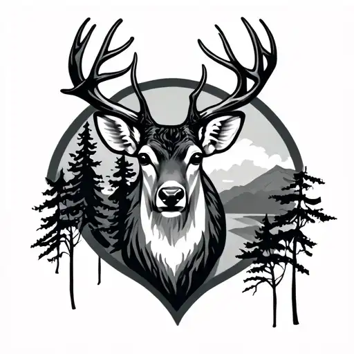 Outdoor Deer Fish Trees