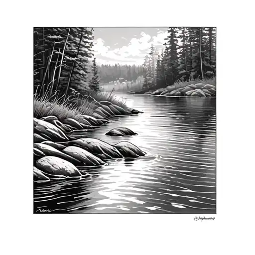 Outdoor Fish Lake Stream