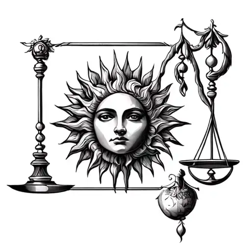 Sun And Libra Sign