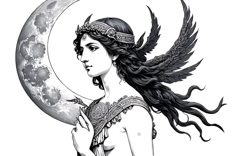 The Goddess Artemis Greek Goddess Moon