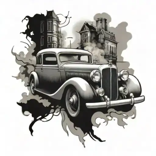 Oldies Car Scene Inspired