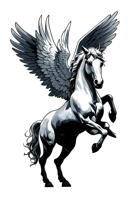 Greek Mythology With Pegasus Horse