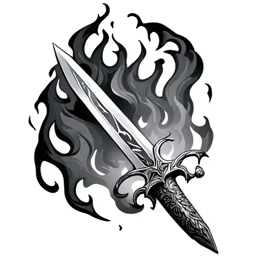 Fire Sword With The Number 313