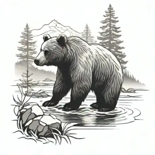 Nature River Bear