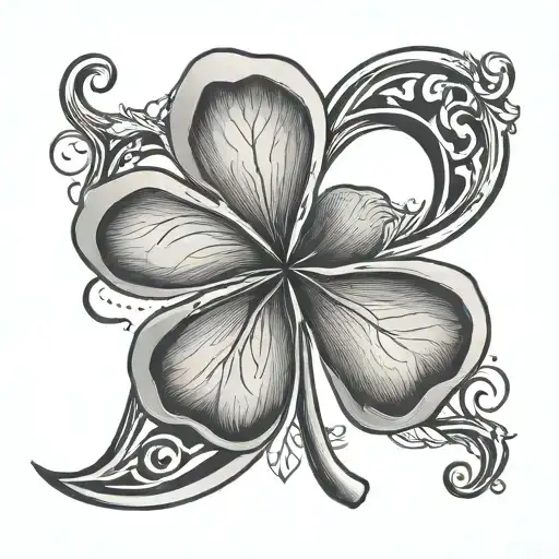 Four Leaf Clover Made With Letter S And Number 8