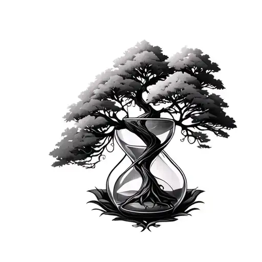 Hourglass With Tree Wrapped Tightly