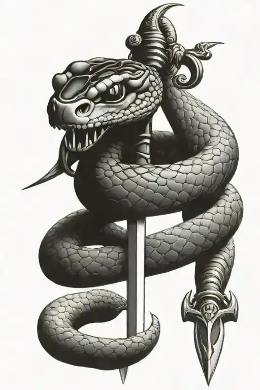 Snake And Sword Piercing