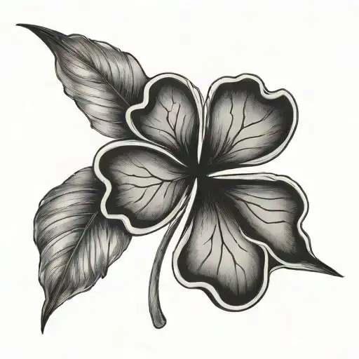Black Five Leaf Clover