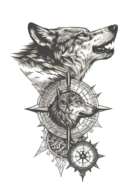 Wolf Howling At The Broken Compass