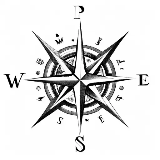 Compass Rose Arabic