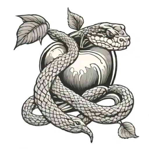 Snake And Apple