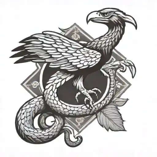 Traditional Eagle And Snake