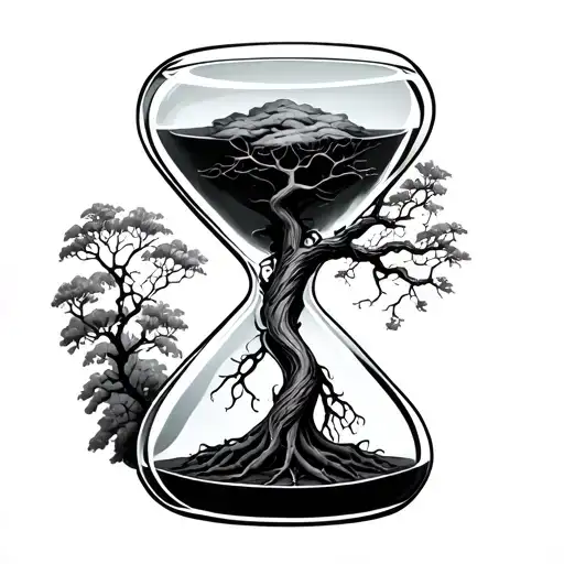 Hourglass With Tree Wrapped Tightly