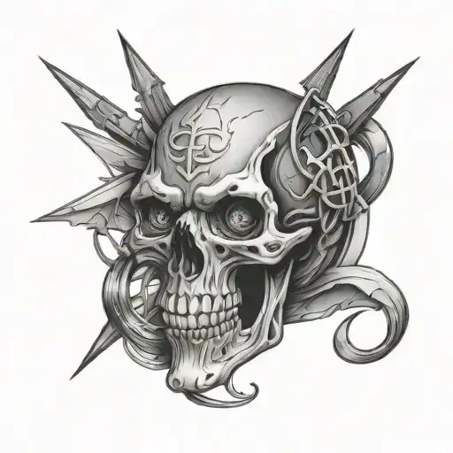 Skull Cyber Sigilism