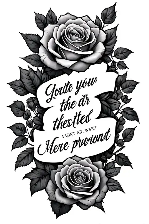 Roses And Motivational Words