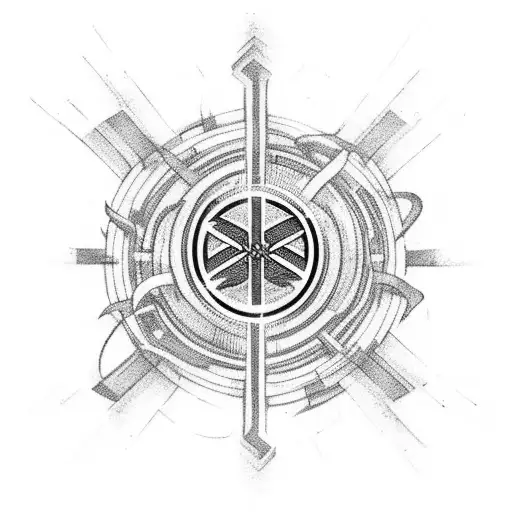 Ultras Symbol Intertwined With A Cityscape