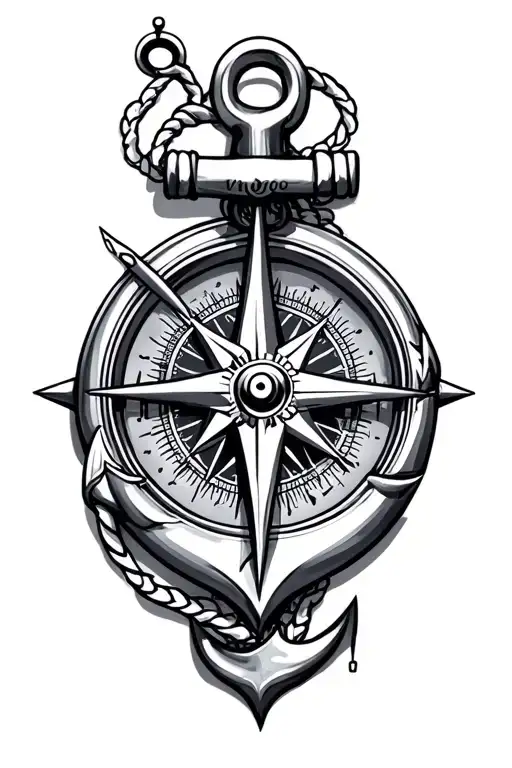 Anime One Peice Compass And Anchor