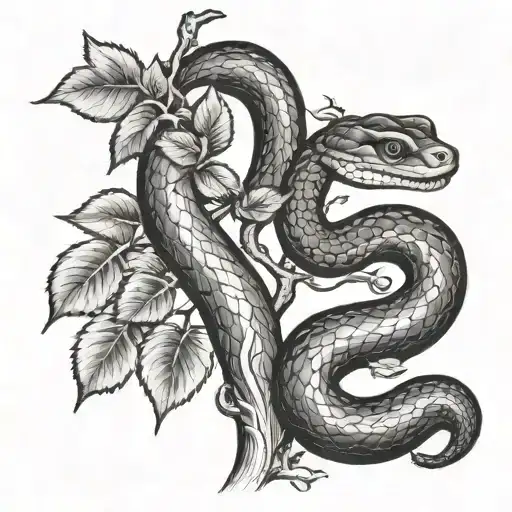 Snake And Apple Tree