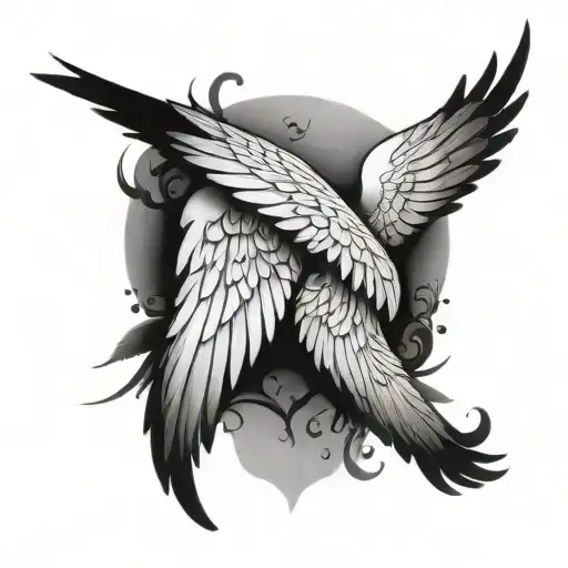 Angel Wings Spread Wide