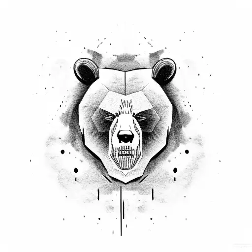 Bear In A Ghostface Mask