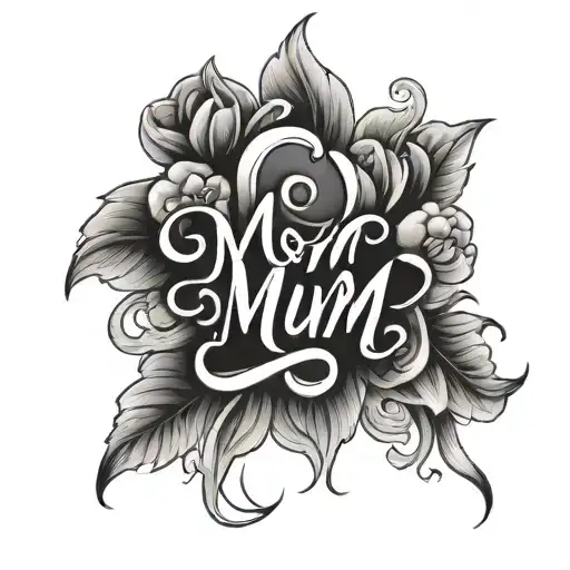 Mum Caligraphy Script