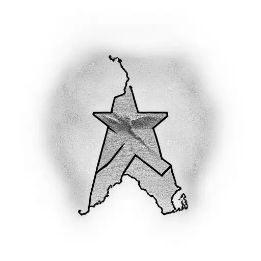 State Of Illinois Filled In With Texas Flag