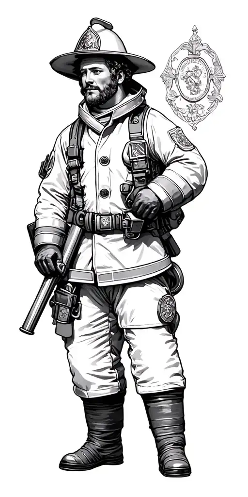 Firefighter With St Florian