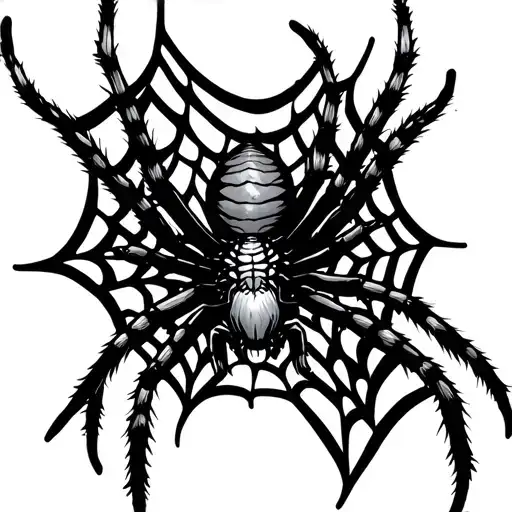 Spider In A Spiderweb Pattern