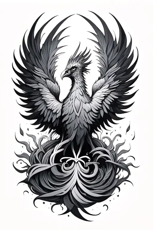 Unalome With Line Phoenix