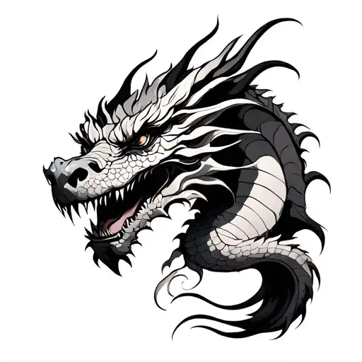 Phoniex And Dragon Tattoo Depicting