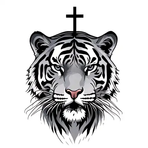 Tiger And Cross