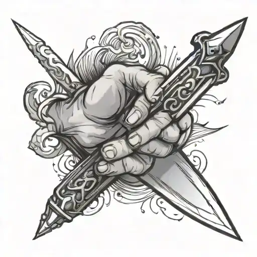 Hand Throwing The Sword