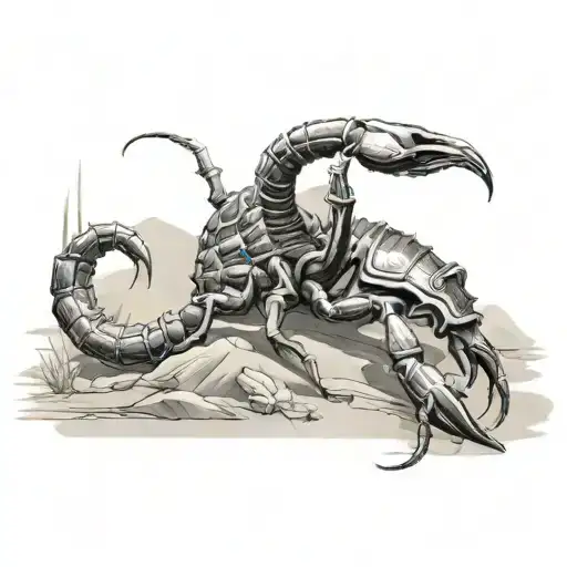 Scorpion On The Background Of The Desert Sleeve