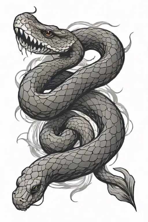 Cool And Attractive Snake Forearm Tattoo For Men