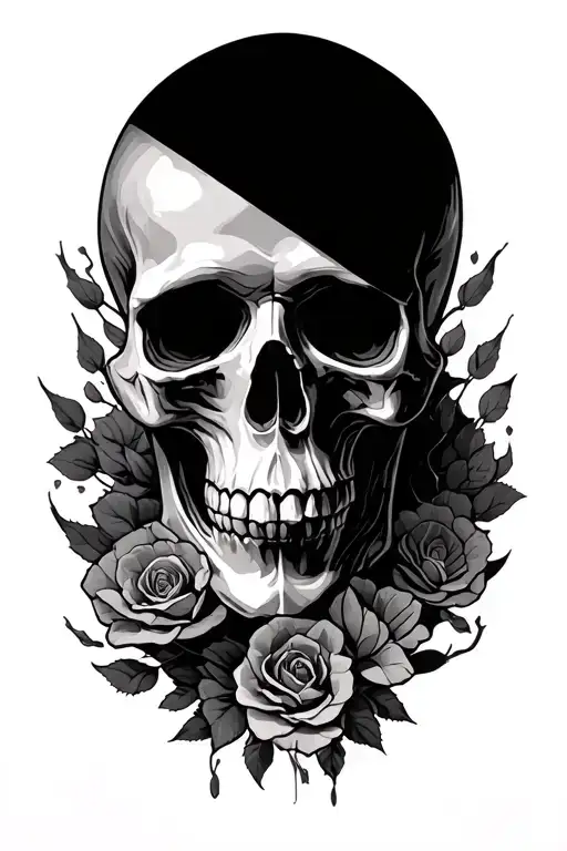 Persphone And Skull Surrounded