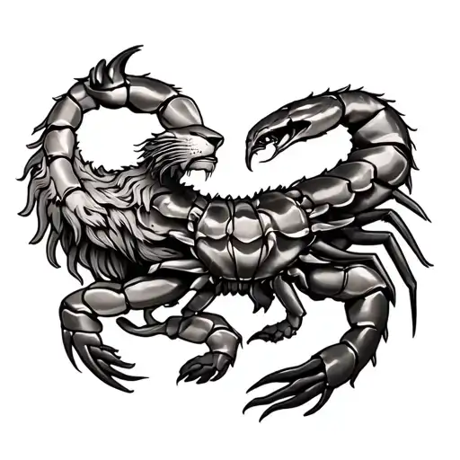 Lion And Scorpion And Verseau And Vierge