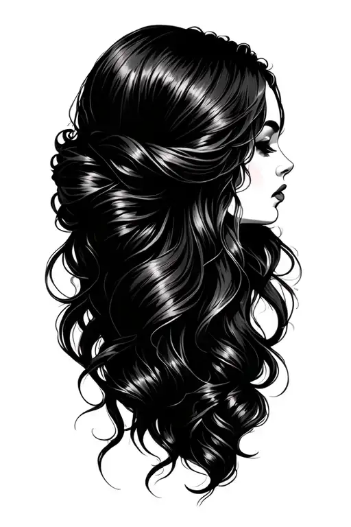 Aphrodite Side Profile Hair For Gothic