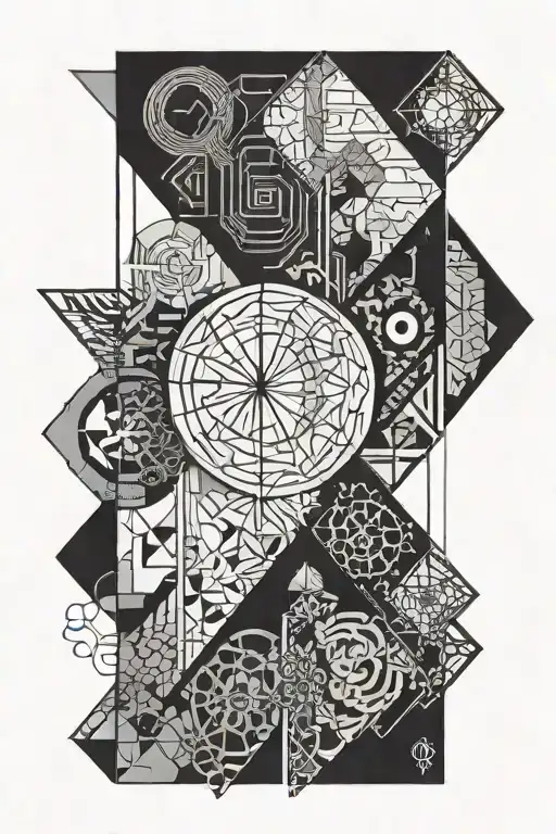 Blackout With Geometric Negative Space